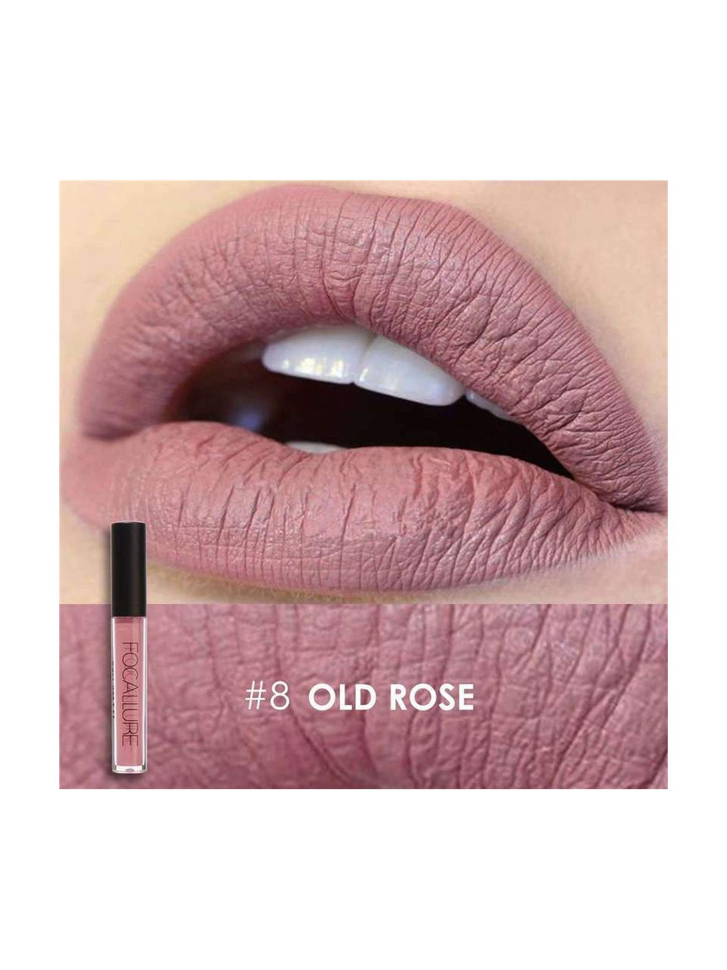 FOCALLURE Matte Liquid Lipstick Old Rose - 6 gm