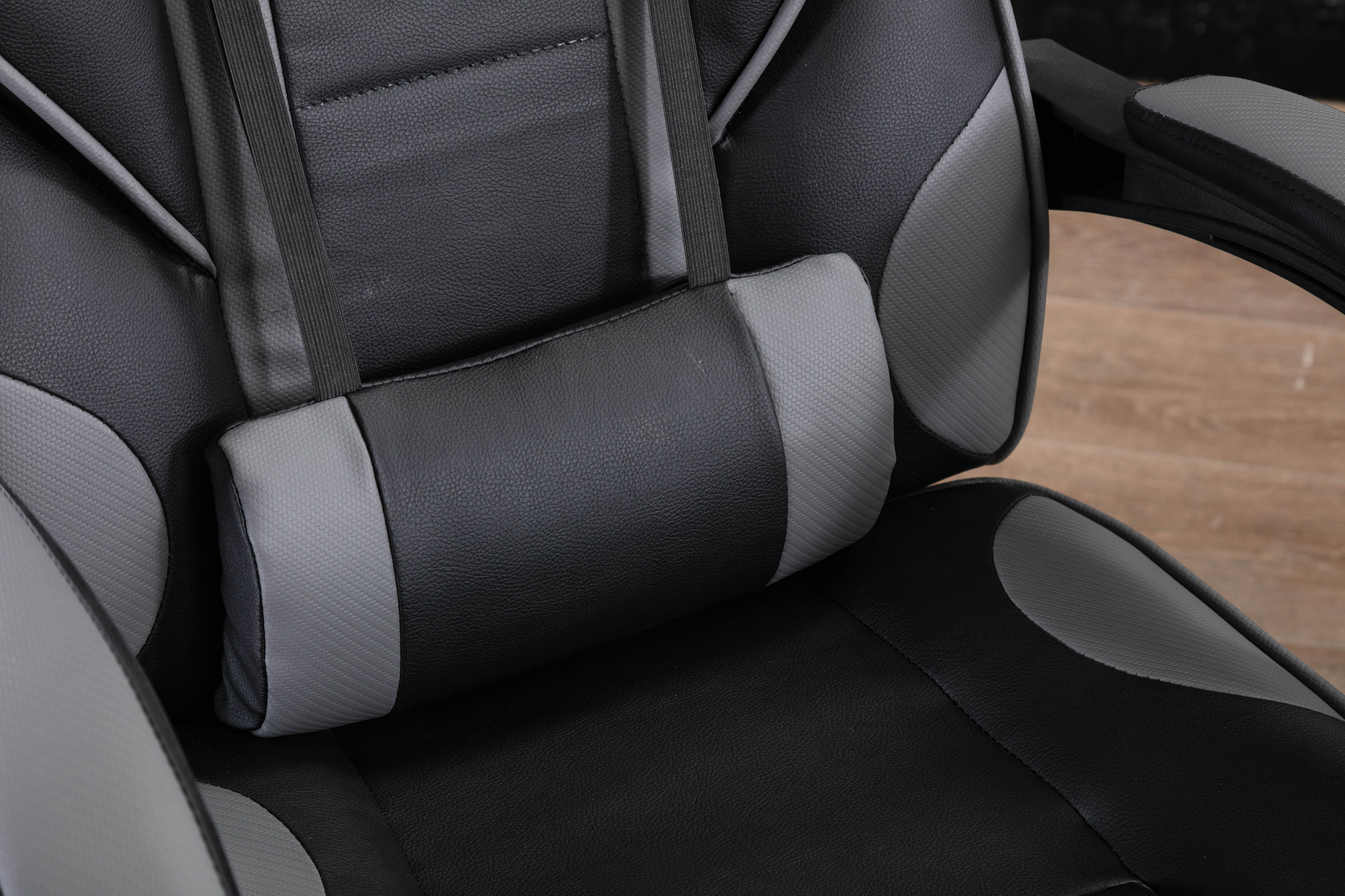 Massage Computer Gaming Chair, Adjustable Lumbar Support PU Leather Swivel Racing Style Video Game Chairs