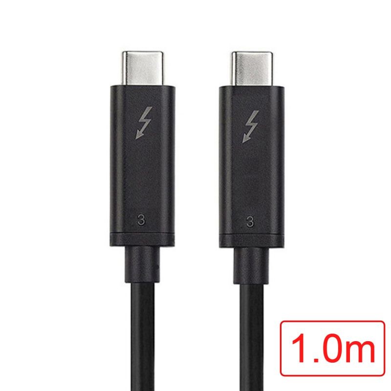 CY 1.0M USB4 Type-C Thunderbolt 3 Male to Thunderbolt 3 Male 40Gbps Cable for Macbook Laptop TB-024-BK-1.0M