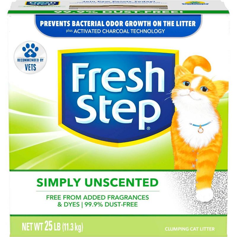 Fresh Step - Simply Unscented Litter - Clumping Cat Litter - 25lbs