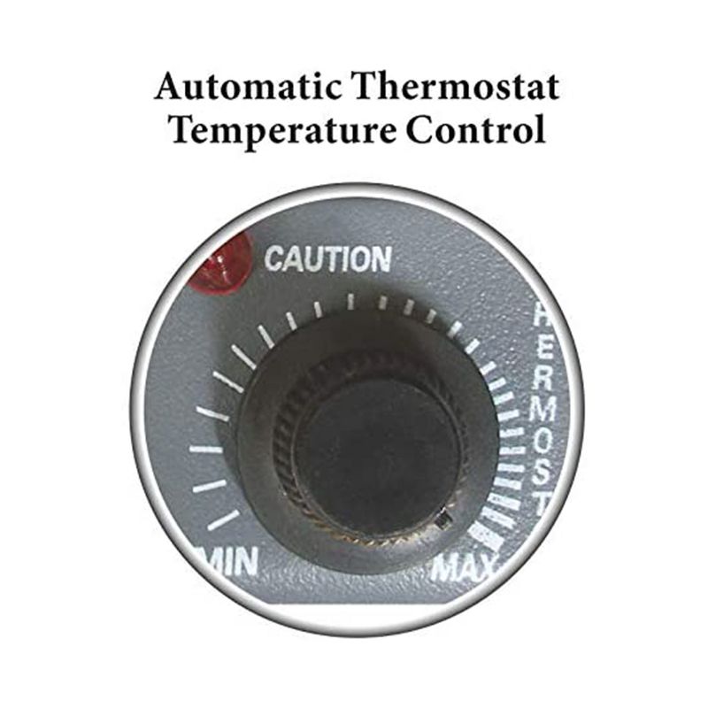 Optimus H-3001 Mini Compact Utility Personal Space Heater with Automatic Thermostat Control for Indoor Home Space Heating, White