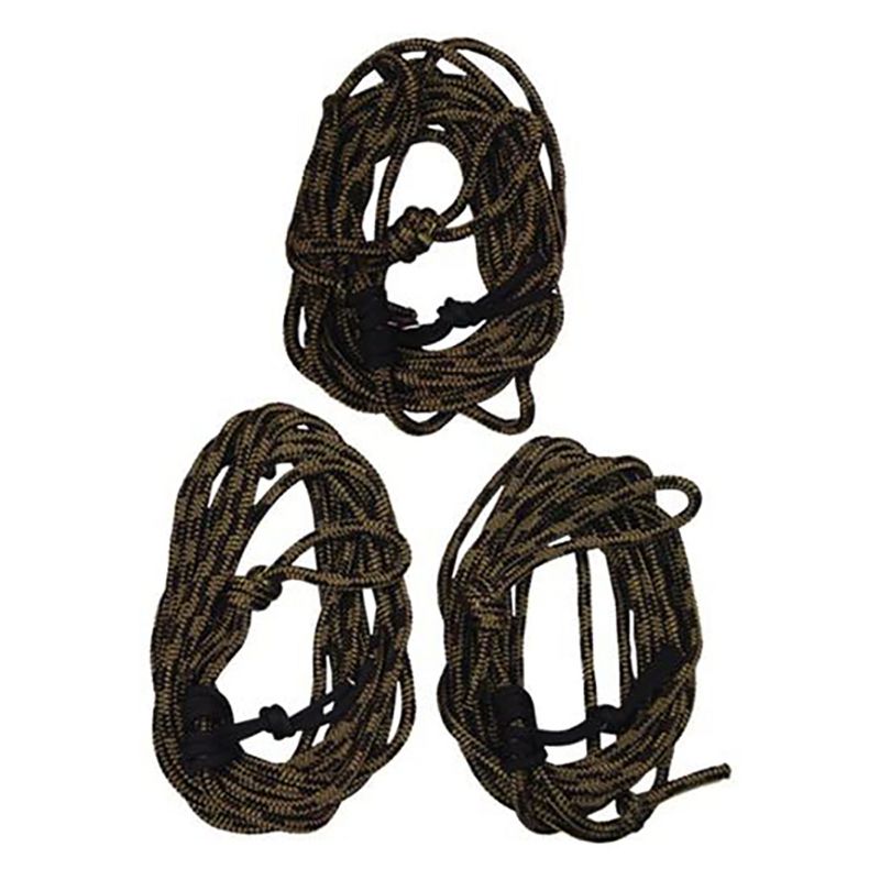 Summit Treestand SU83102 30 Foot Hunting Tree Stand Climbing Safety Life Line Harness Rope System with Slide and Grip Knots, Gray (3 Pack)