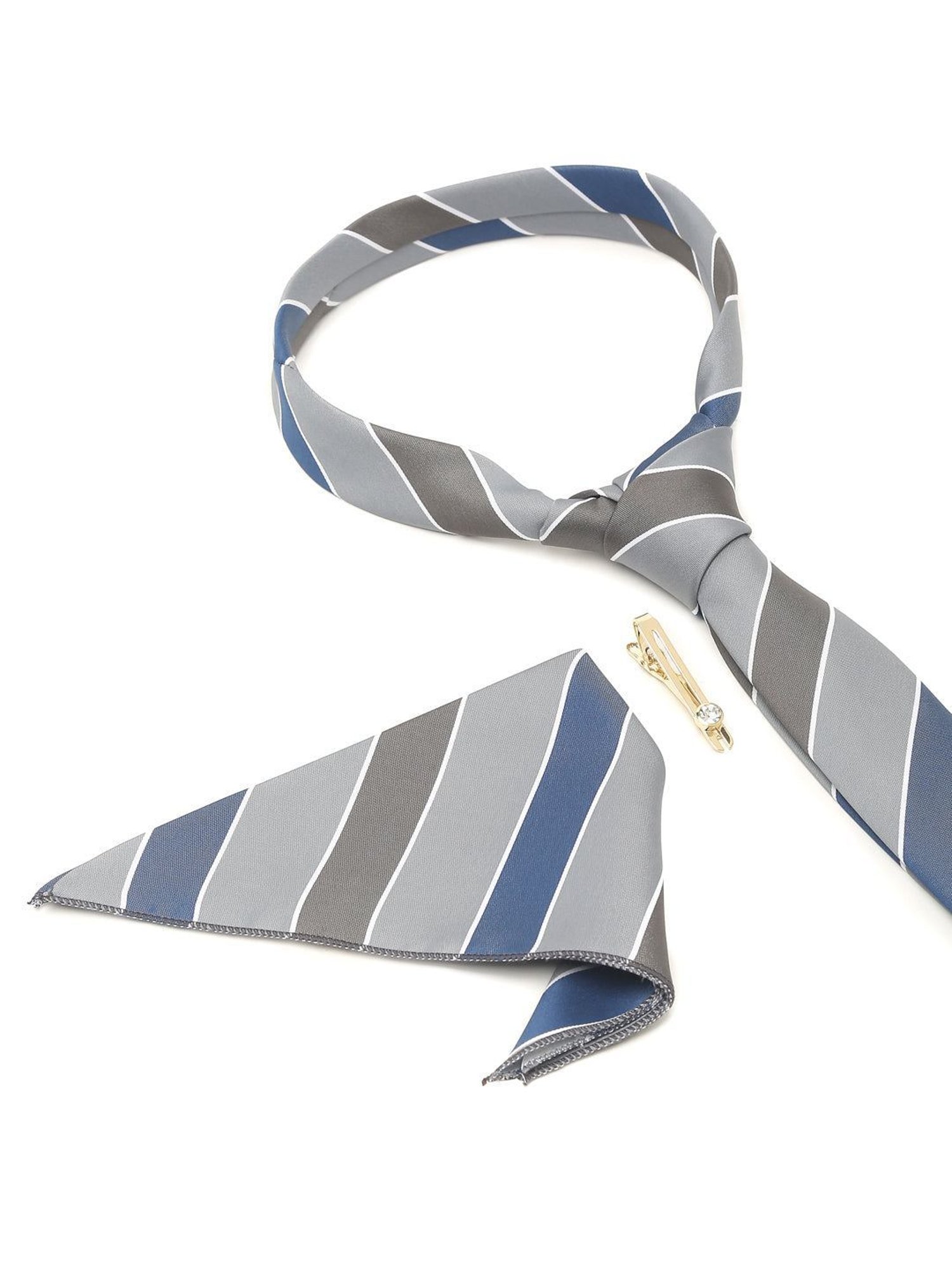 Louis Stitch Blue Printed Necktie Gift Set - Set of 3