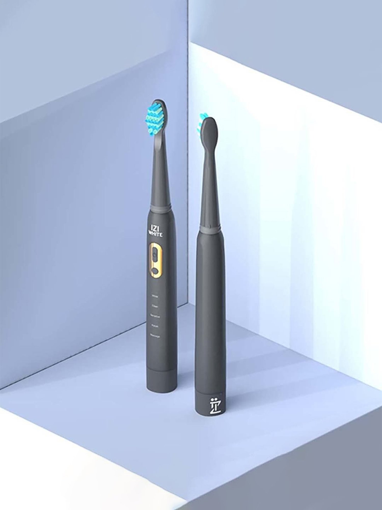 IZI White Ultra Sonic Rechargeable Whitening Electric Toothbrush (Black)