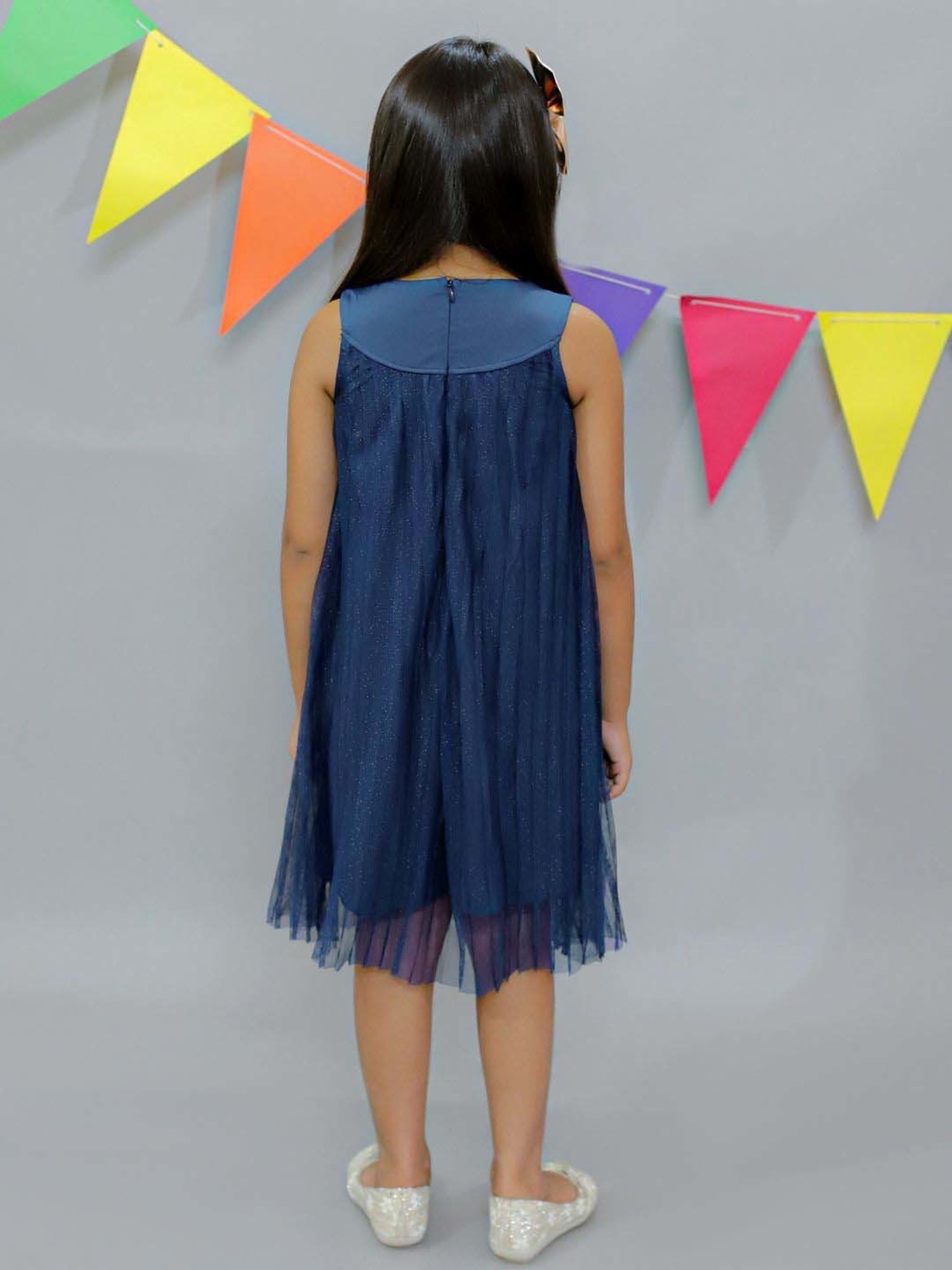 KidsDew Navy Regular Fit Dress