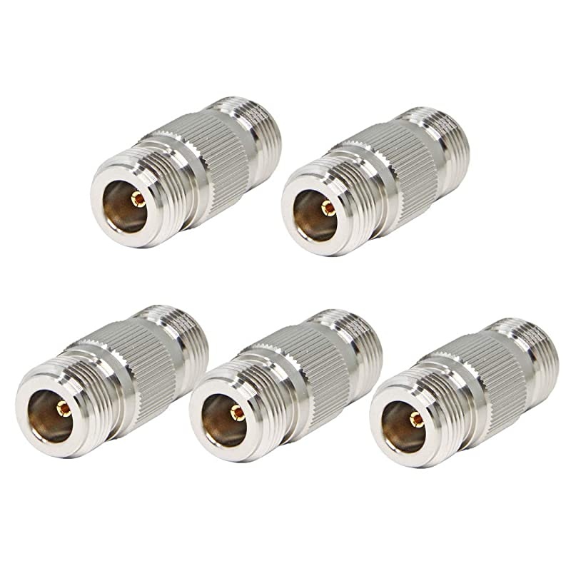N Female to N Female2Pack N Barrel Connector Coupler Adapter 50 Ohm  for Wilson Cell Booster WiFi Antenna CB Radio Analyzer Coaxial Cable