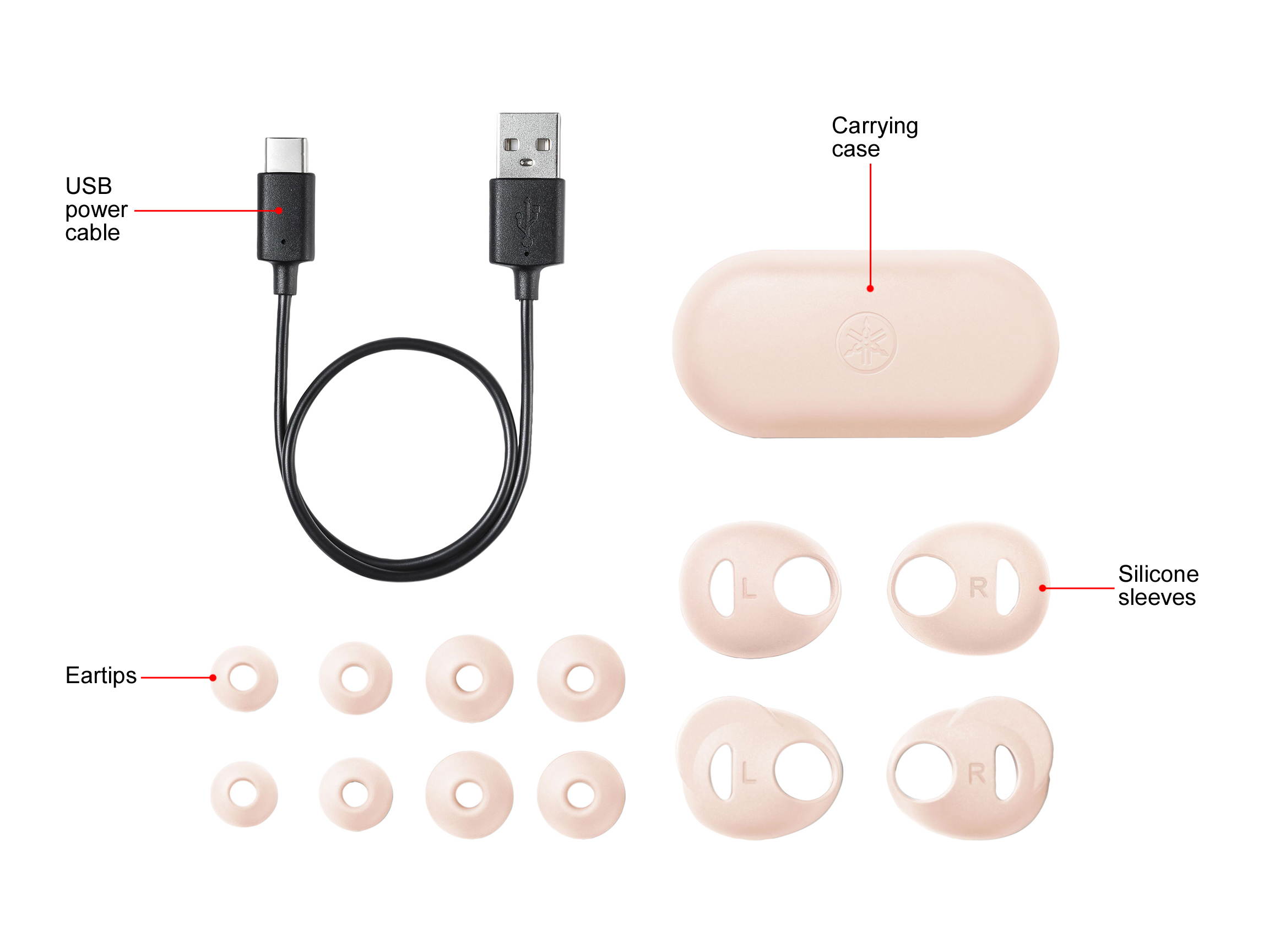 Yamaha TW-E3AWH True Wireless Earbuds - White