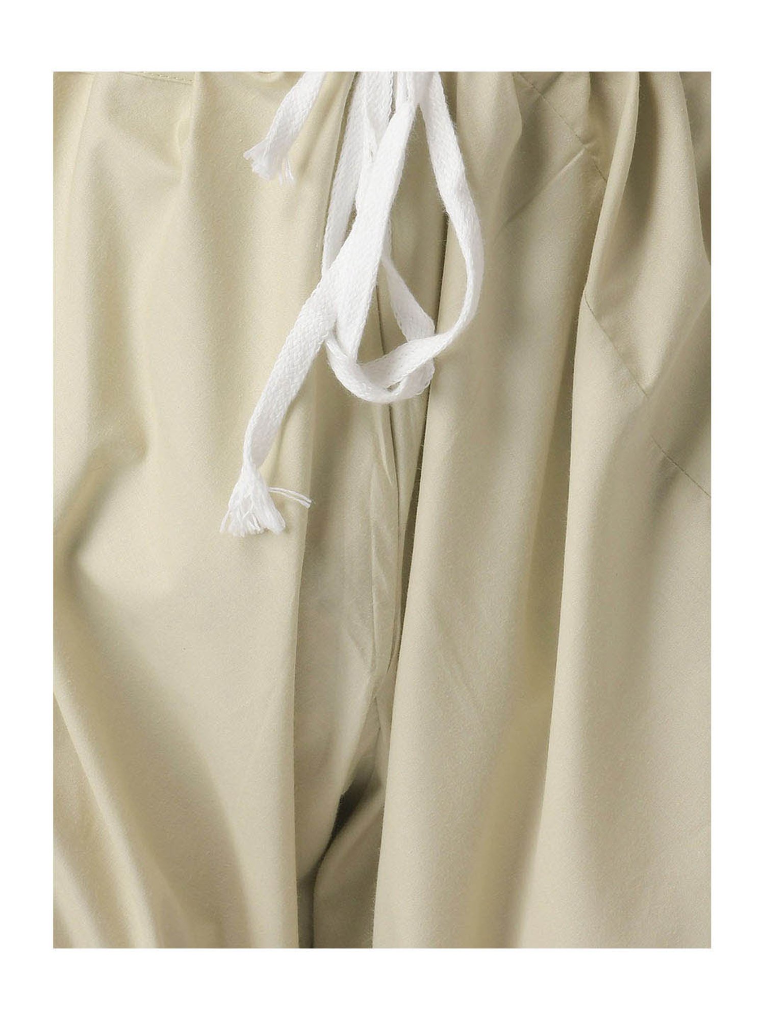 Tabard Dark Brown & Beige Solid Cotton Kurta & Churidar Set