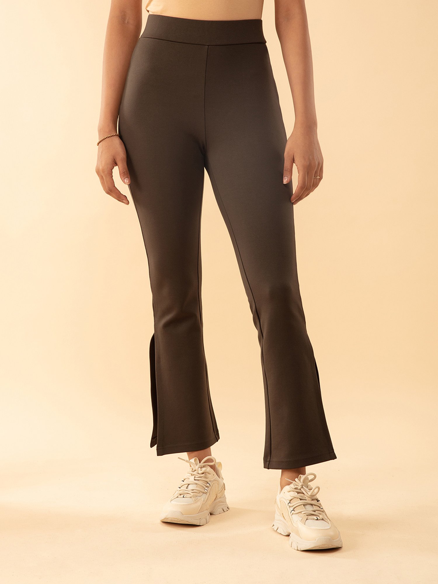Nykd Dark Olive Slit Pants