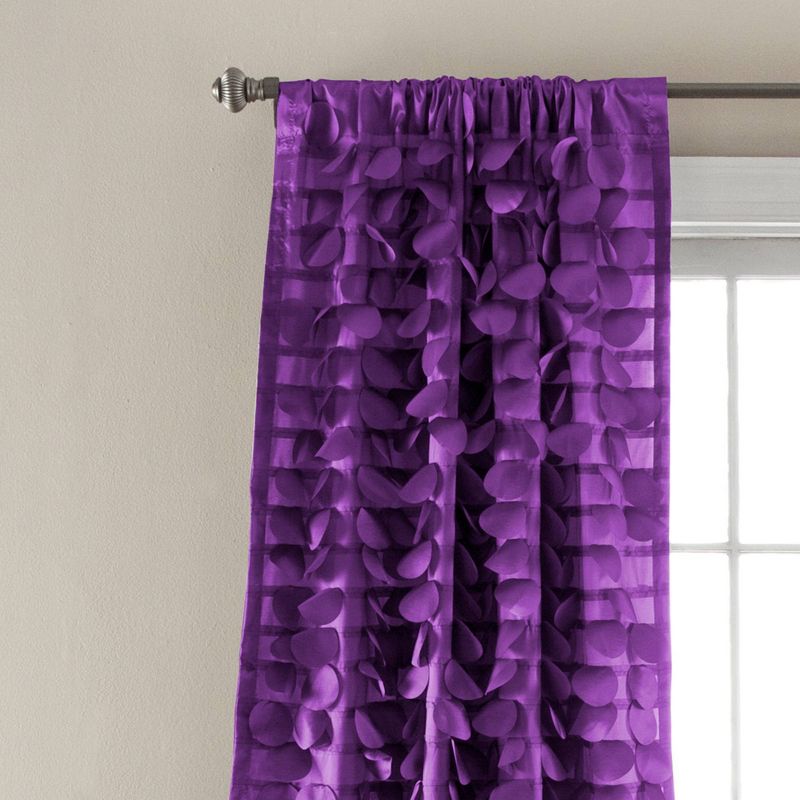 Red Solid 84" Rod Pocket Single Curtain Panel - Leaning Linens