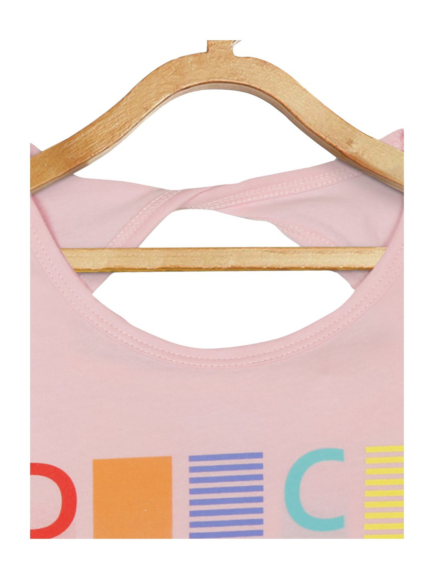 Tiny Girl Pink Cotton Printed Top