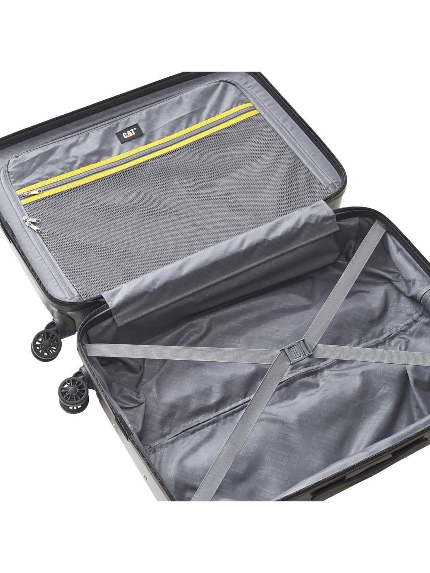 CAT Grey 8 Wheel Medium Hard Cabin Trolley - 45 cm