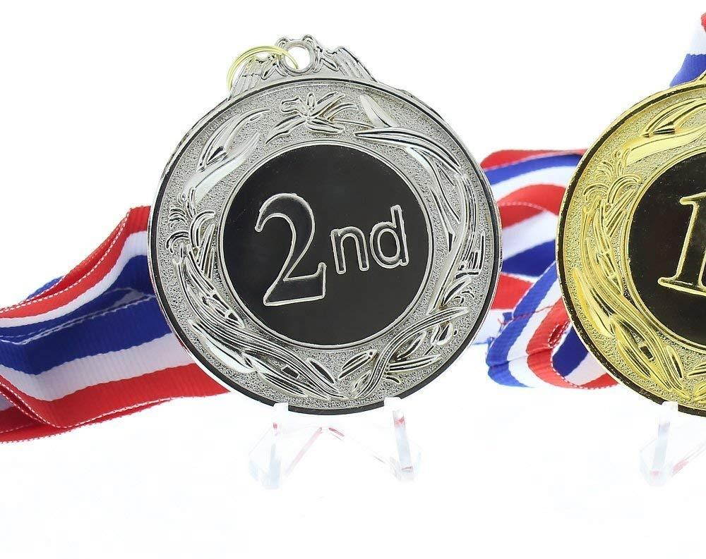 Juvale Gold Silver Bronze Award Medals - Olympic Style Awards Contests, Games, Shows, Competitions - 6 Pc Set