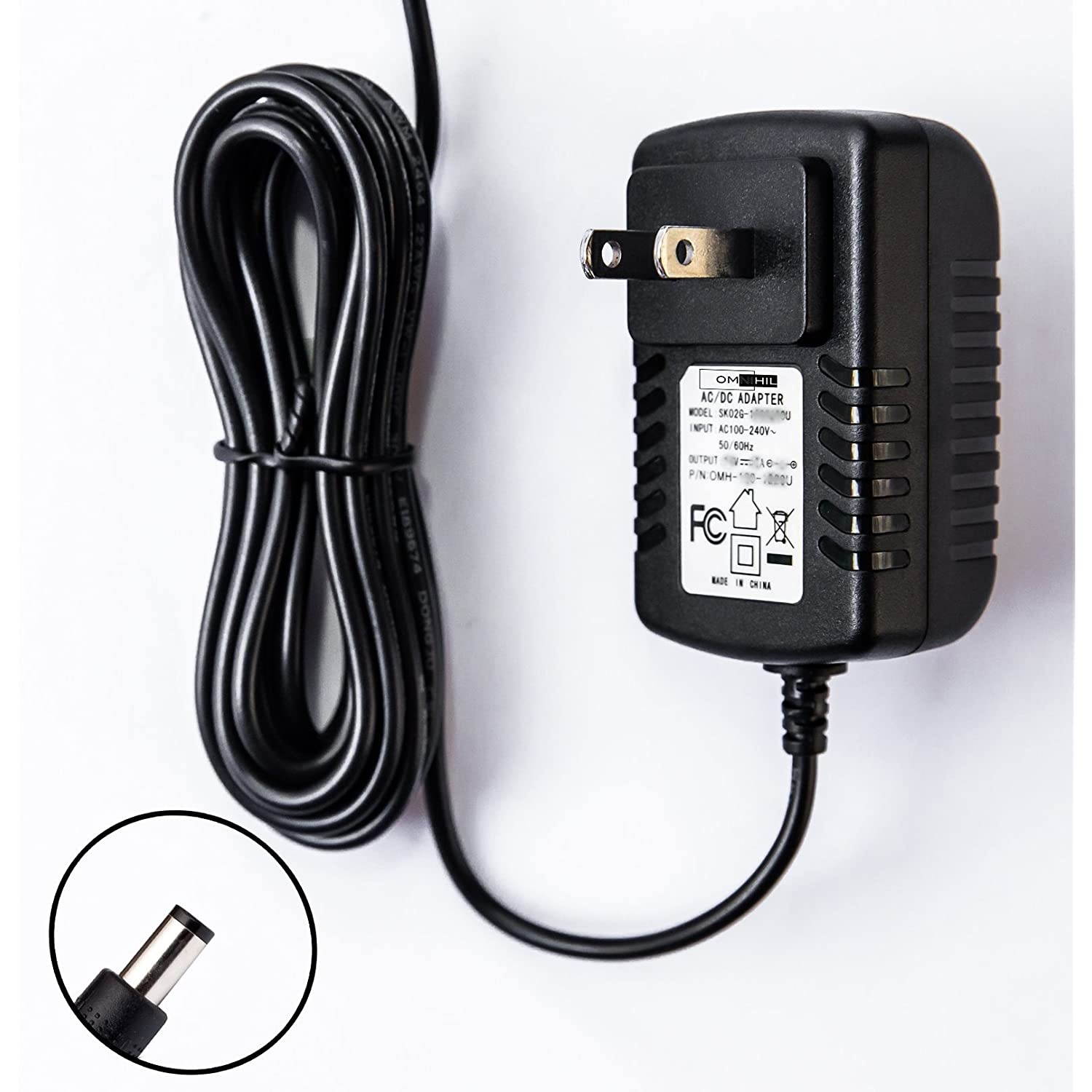 Omnihil 8 Feet AC/DC Power Adapter Compatible with MG Electronics Power Adapter AM-1800200D41
