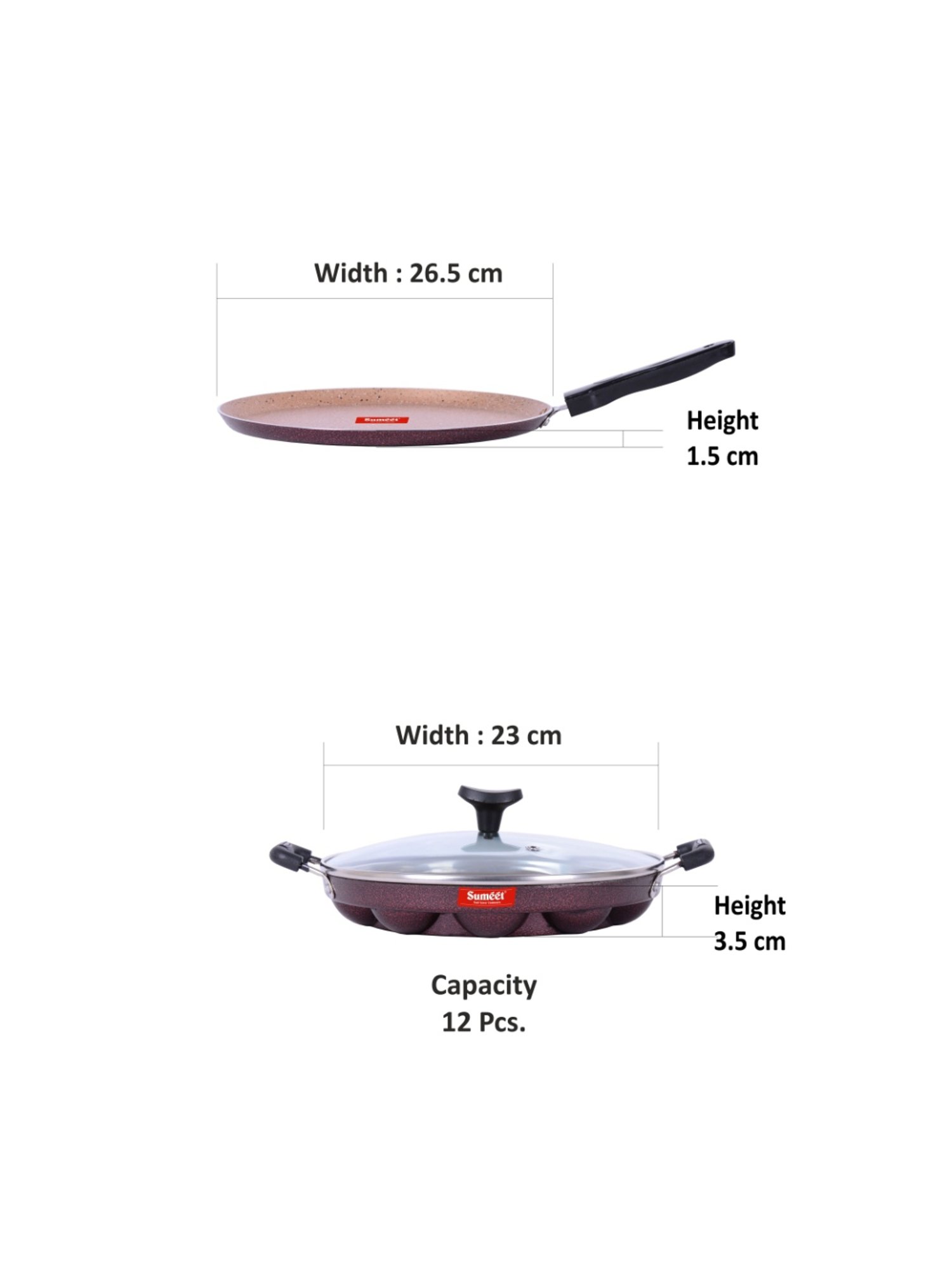 ScanPan Classic Black Recycled Aluminum 2-Piece Fry Pan Set 