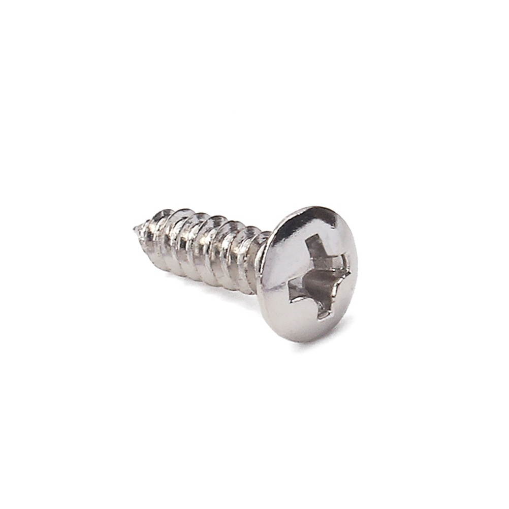 10 Pcs Bass Guitar Pickguard Plate Mounting Screws 3x12mm Cavity Cover Jack Cover Plate Screw for Electric Guitar Bass (Silver)