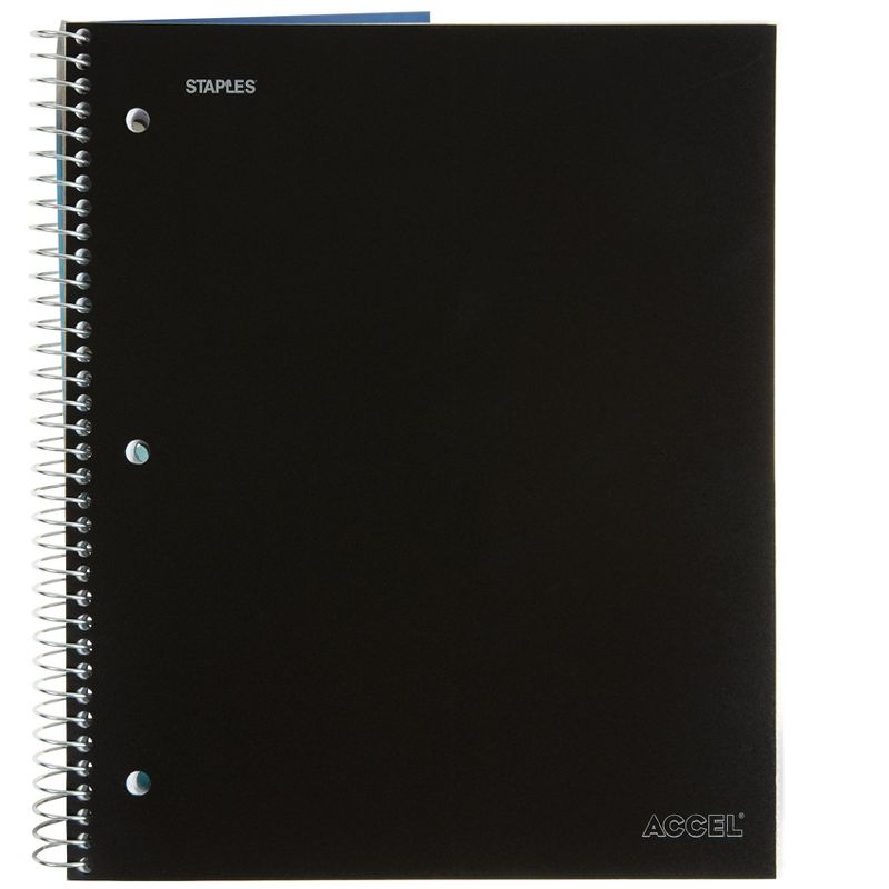 Staples 3-Subject Notebook 8.5" x 11" College Ruled 150 Sheets Asst Colors TR15758M
