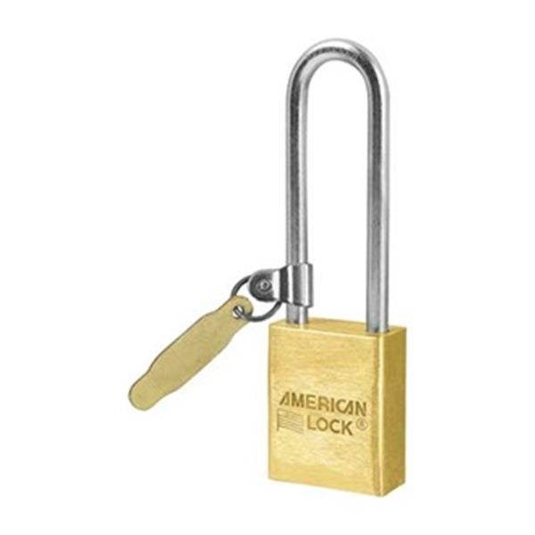 Non-Rekeyable Padlock, H 3 In, Brass, KD