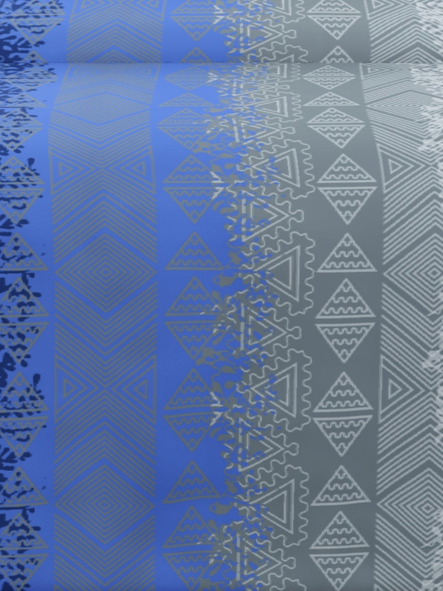 Ariana Sorrento Geometric Blue 144 TC Cotton Super king Bedsheet with 2 Pillow Covers