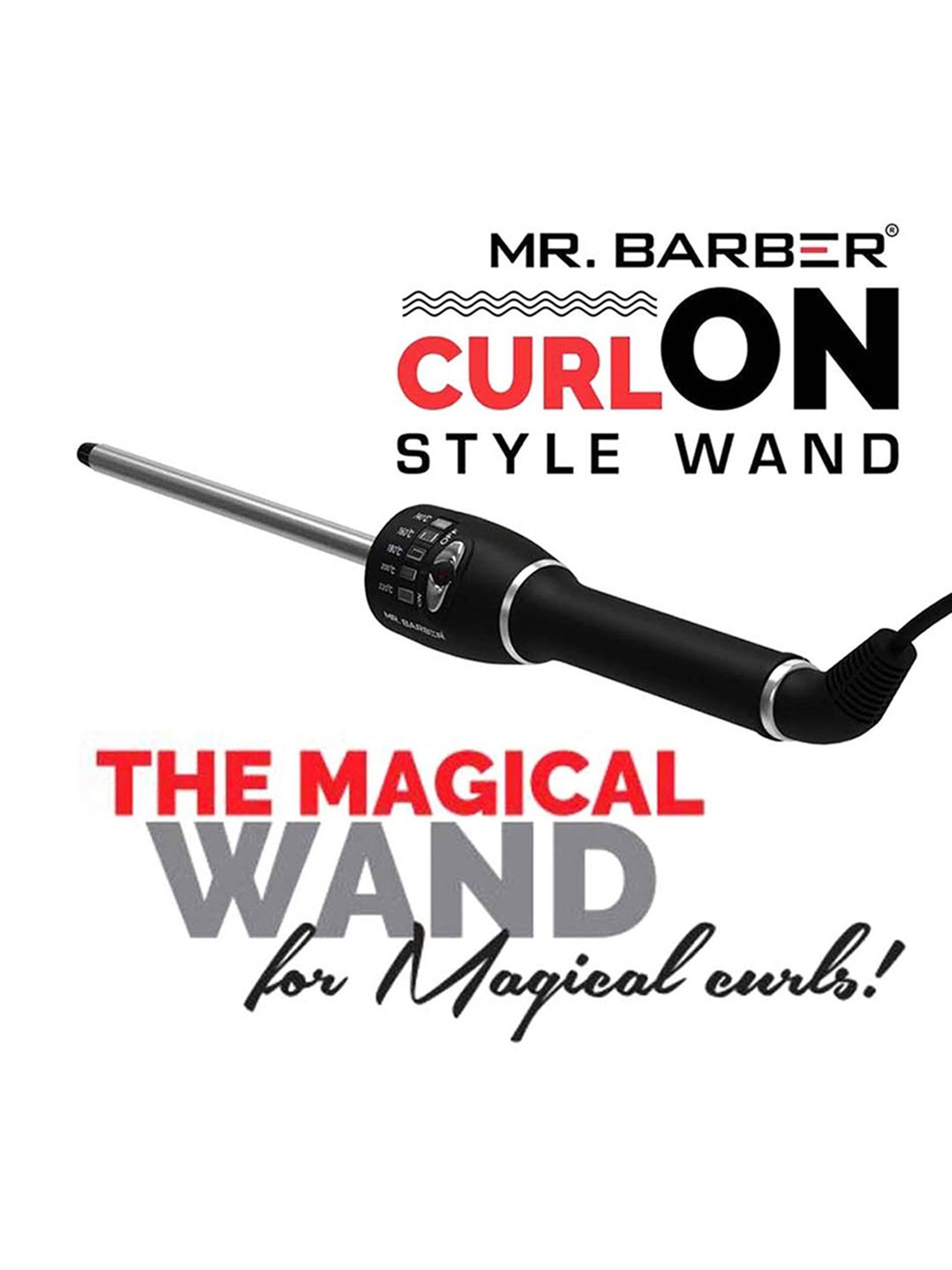 Mr. Barber Curl On MB-SWD Style Wand (Black)