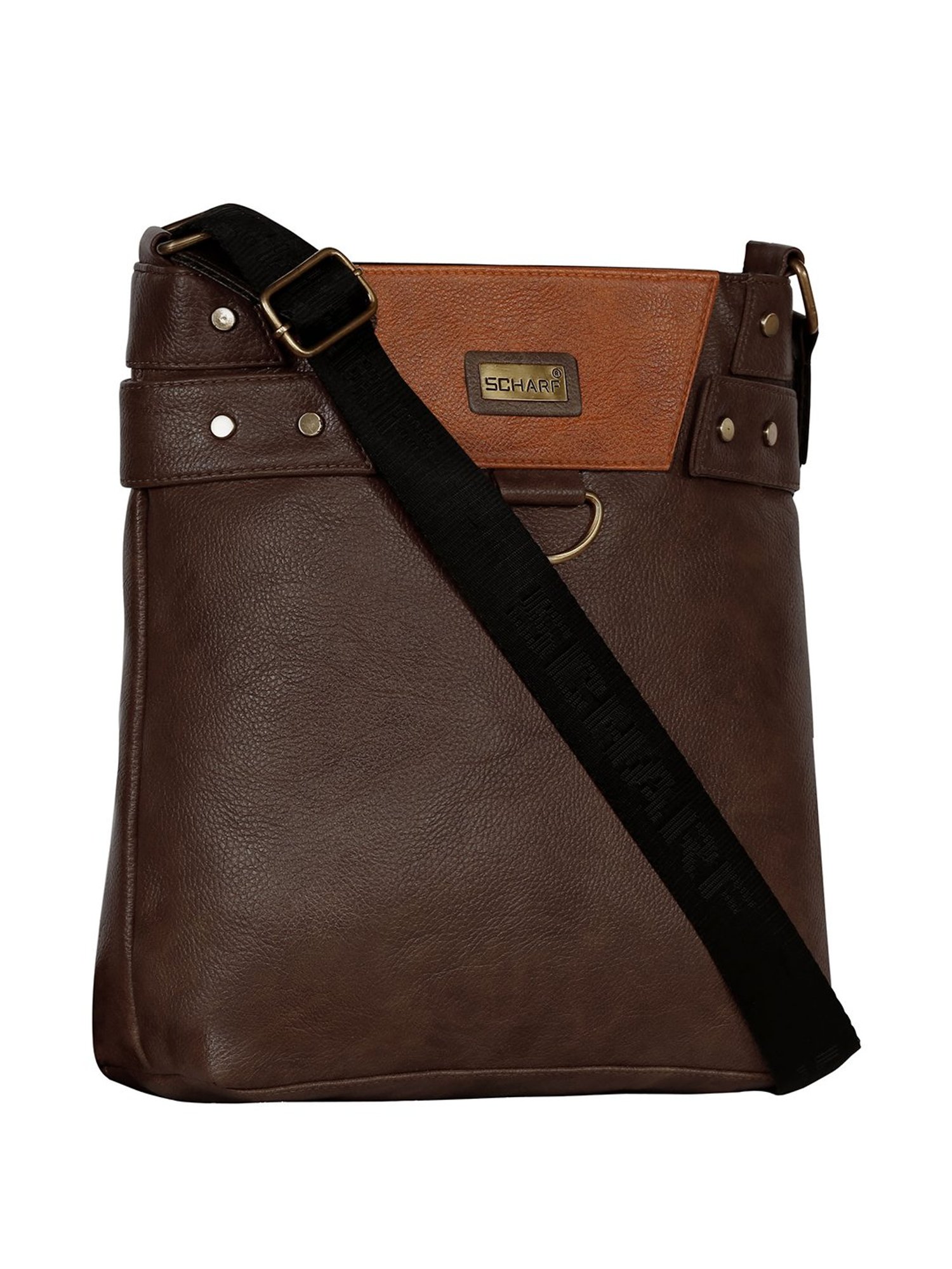Scharf James Brown Solid Small Cross Body Bag