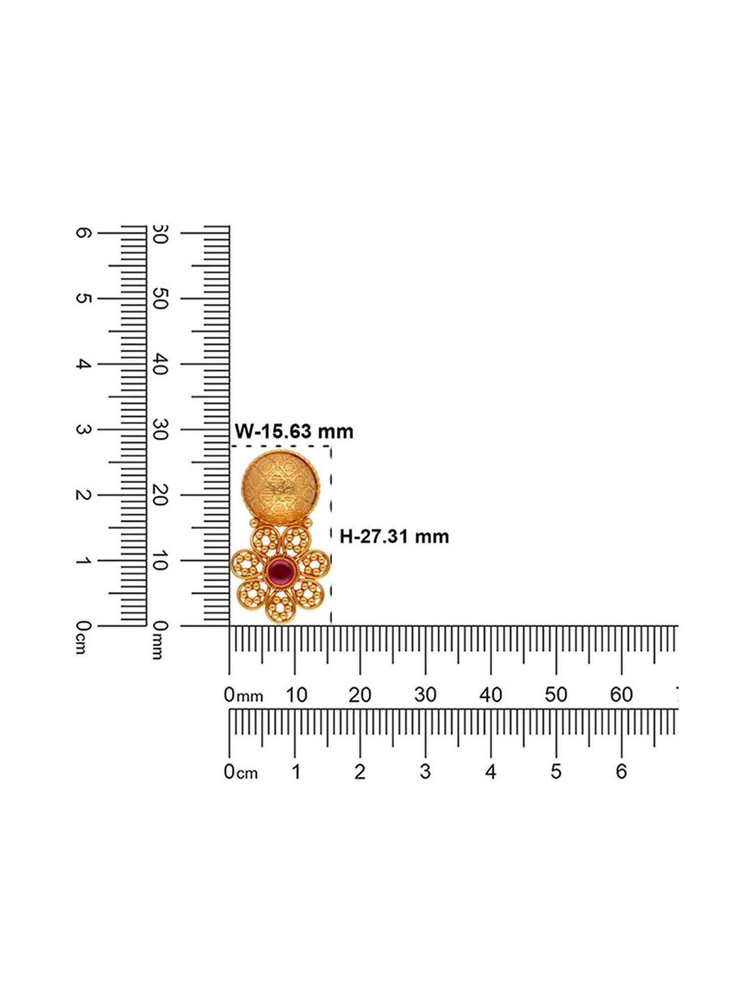 CKC Oxidized Finish Gold Filigree Pendant with Gold Beads: Timeless Elegance