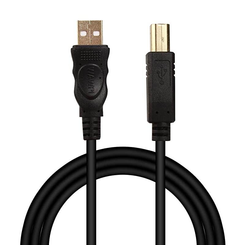 USB 20 Cable AMale to BMale Printer Scanner 10 Feet 3 Meters