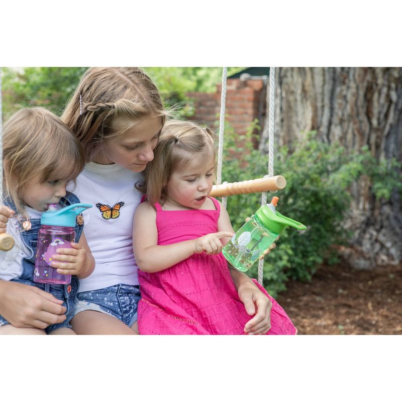 EcoVessel 12oz BPA-Free Reusable Plastic Kids' Water Bottle with Straw - Unicorn