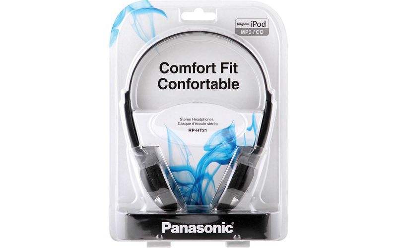 Panasonic RP-HT21 Lightweight Headphone - Wired - 16 Ohm - 16 Hz 22 kHz - 4.50 ft Cable