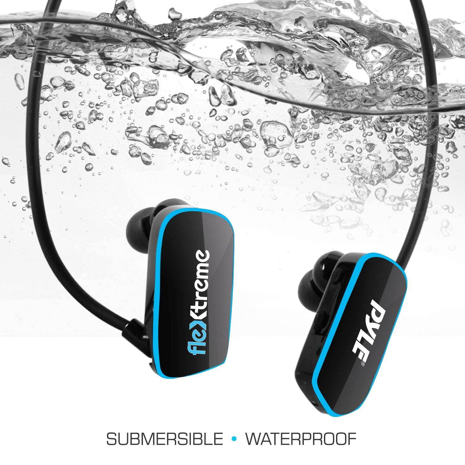 Pyle 8GB Memory Flextreme Waterproof MP3 Player with Headphones (2 Pack)