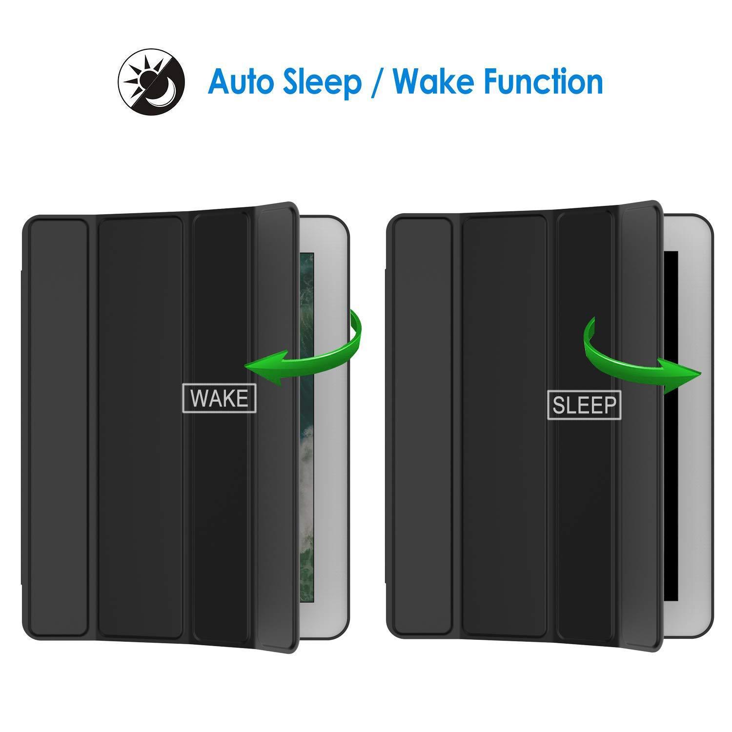 jetech case for apple ipad 2 3 4 (old model) smart cover with auto sleep/wake (black)