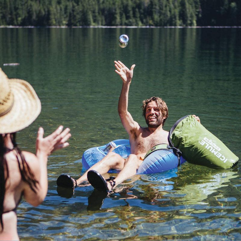 IceMule Classic Small Collapsible Portable Soft Side Roll Top 10 Liter 6 Can Lightweight Insulated Waterproof Leak Proof Backpack Cooler Sling Bag