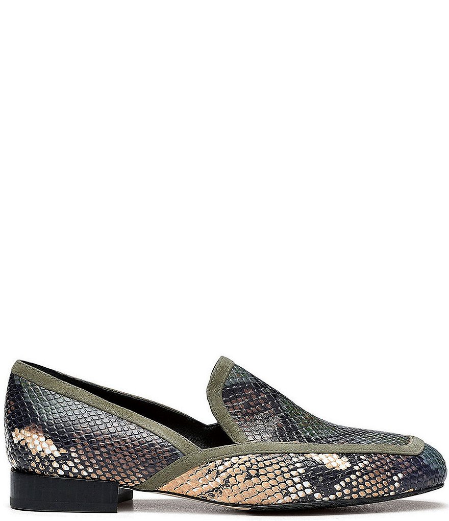 Donald Pliner Rezza Snake Print Leather Loafers