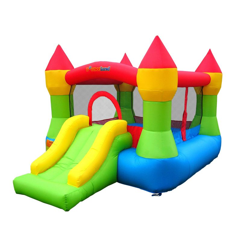 Costway Inflatable Water Slide Crab Dual Slide Bounce House Splash Pool W/ 950W Blower