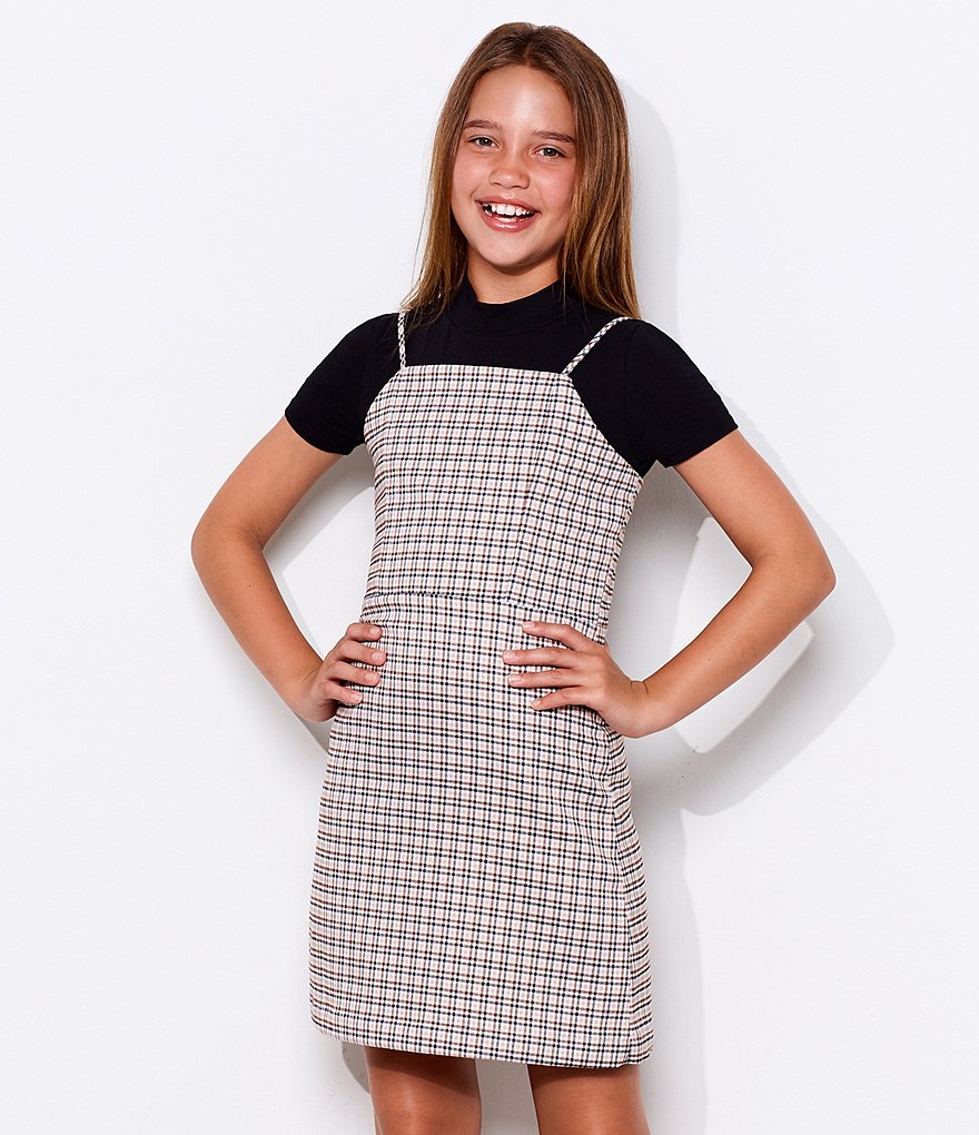 Angie Big Girls 7-14 Stripe Ruffle-Hem Maxi Dress