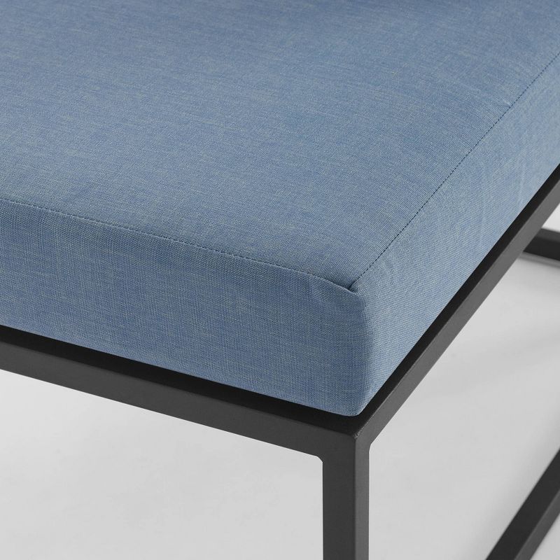 Outdoor Modern Modular Patio Side Chair Blue - Saracina Home