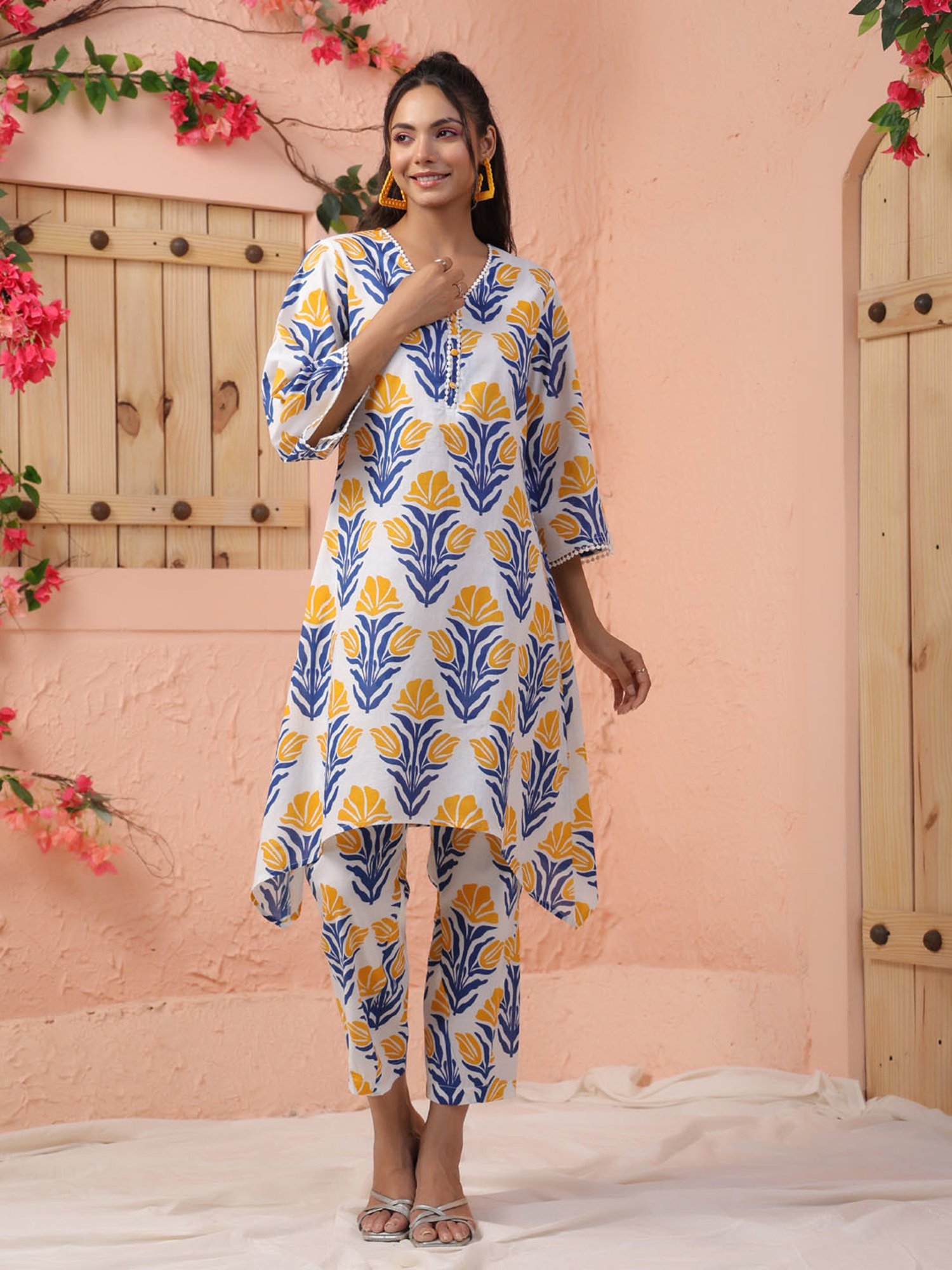 Autumnlane Harshini Indigo Printed Co-Ord Set