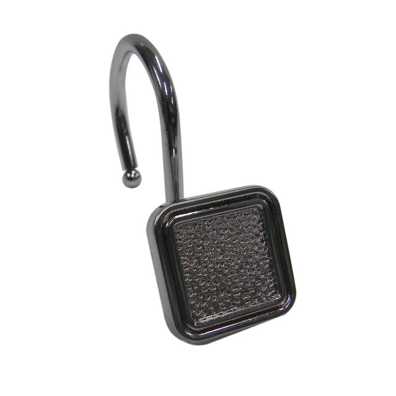 Shower Curtain Hooks Elegant Home Fashion Light Silver