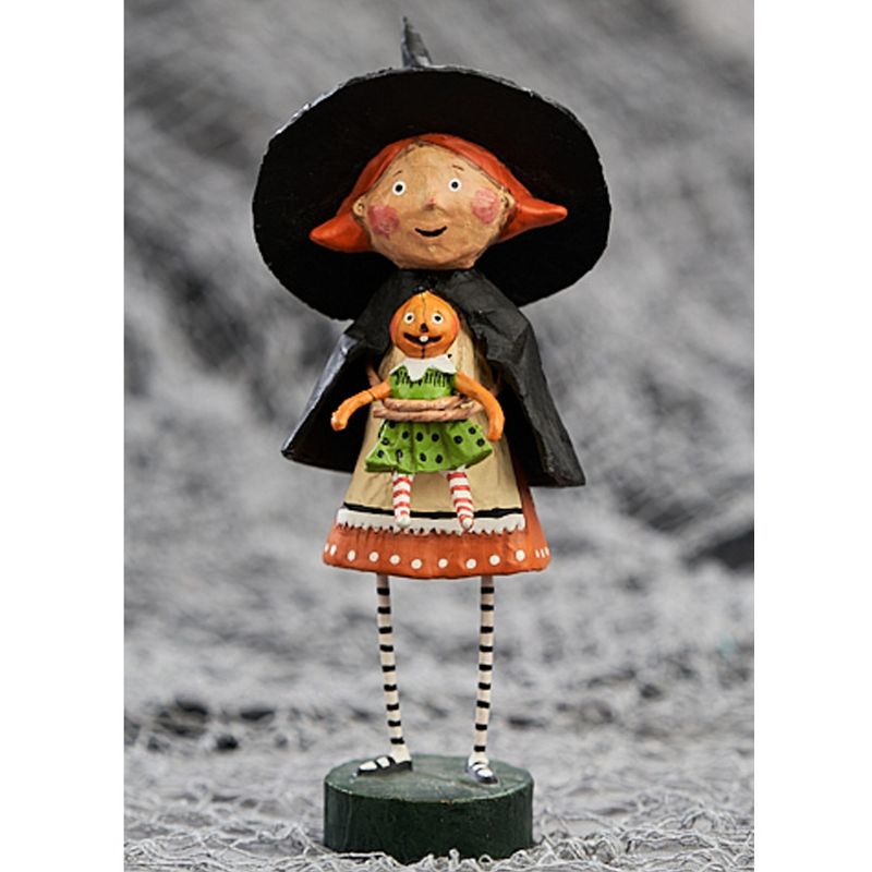 Lori Mitchell 7.5" Gretta Goodwitch Halloween Pumpkin Doll  -  Decorative Figurines