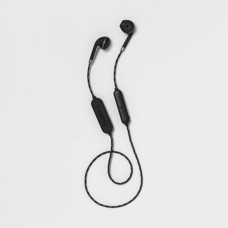 heyday™ Wireless Molded Tip Braided Earbuds - Black Tort