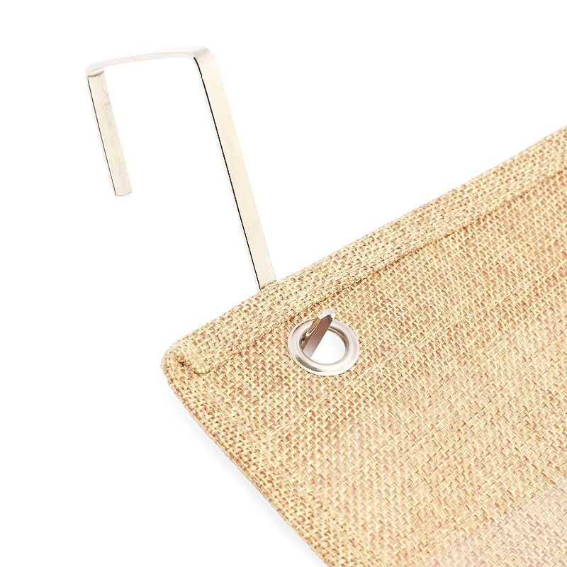 Bright Creations Burlap PVC Pocket Chart with Hooks for Classroom, Teachers (28 x 28 in.)