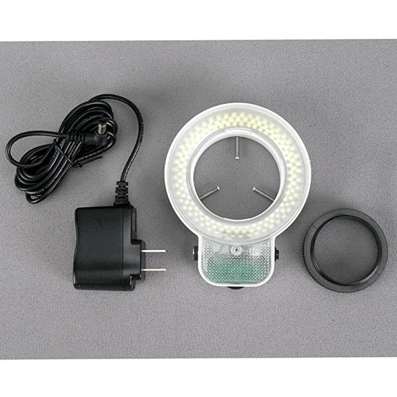 LED144S 144 LED Adjustable Microscope Compact Ring Light + Adapter