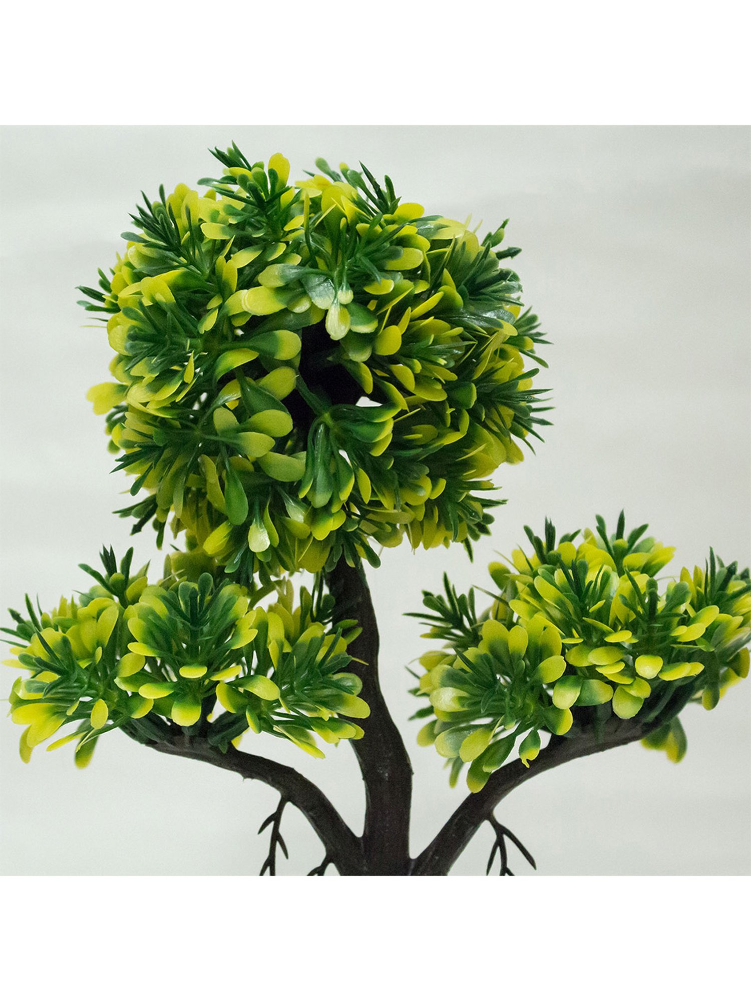 Amflix Yellow Artificial Bonsai Plant With Pot