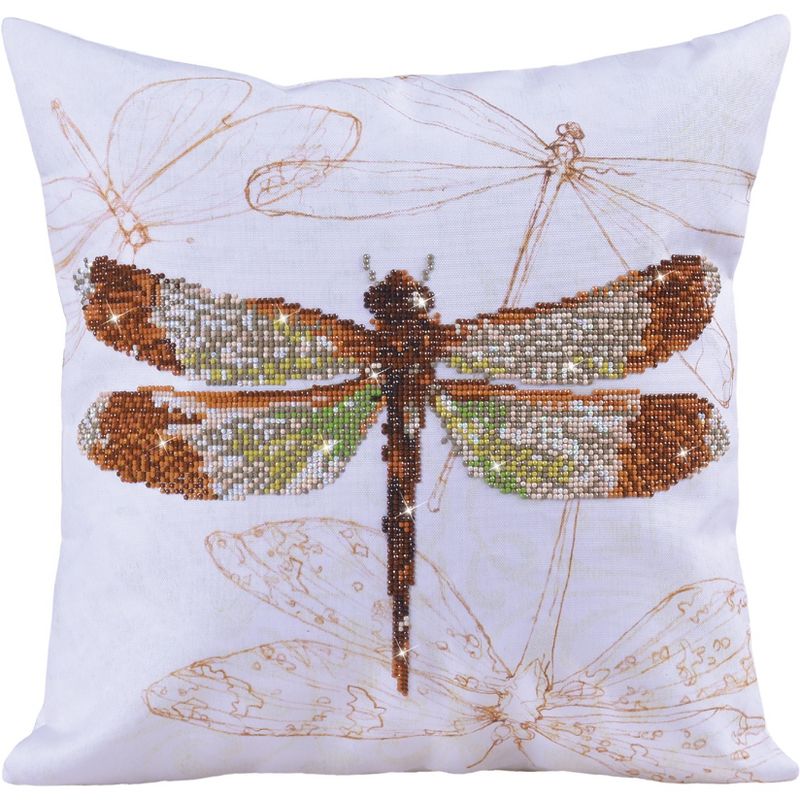 Diamond Dotz Diamond Embroidery Pillow Facet Art Kit-Dragonfly Earth (17.5"X17.5")
