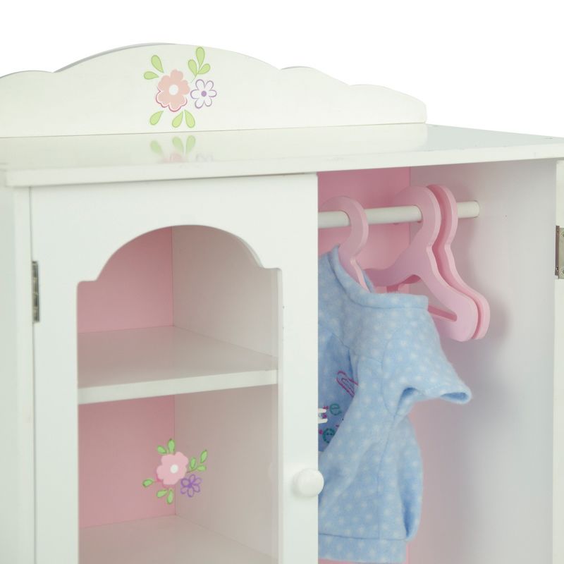 Olivia's Little World - Little Princess 18" Doll Furniture - Fancy Closet with 3 Hangers