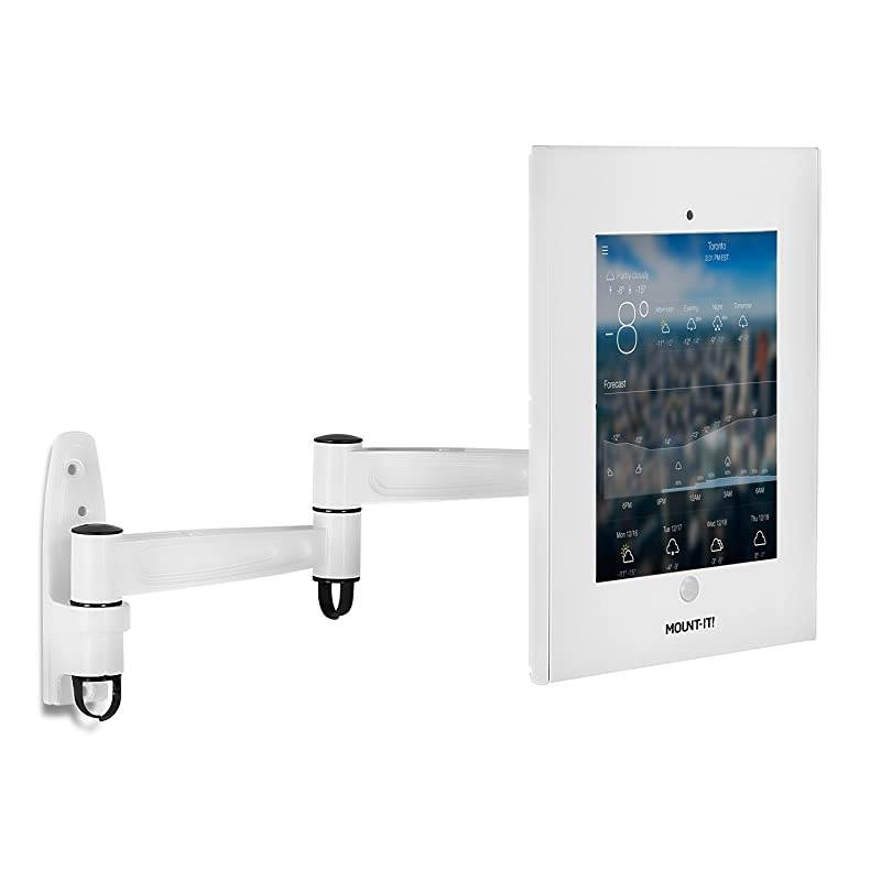 Swing Arm iPad Wall Mount | Articulating iPad Locking Stand | ContactLess iPad POS Kiosk | Secure Tablet Wall Kiosk for iPad 97 MI3774W