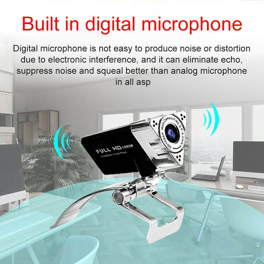 USB Digital Full HD 1080P Video Camera Webcam Meeting Video with Microphone