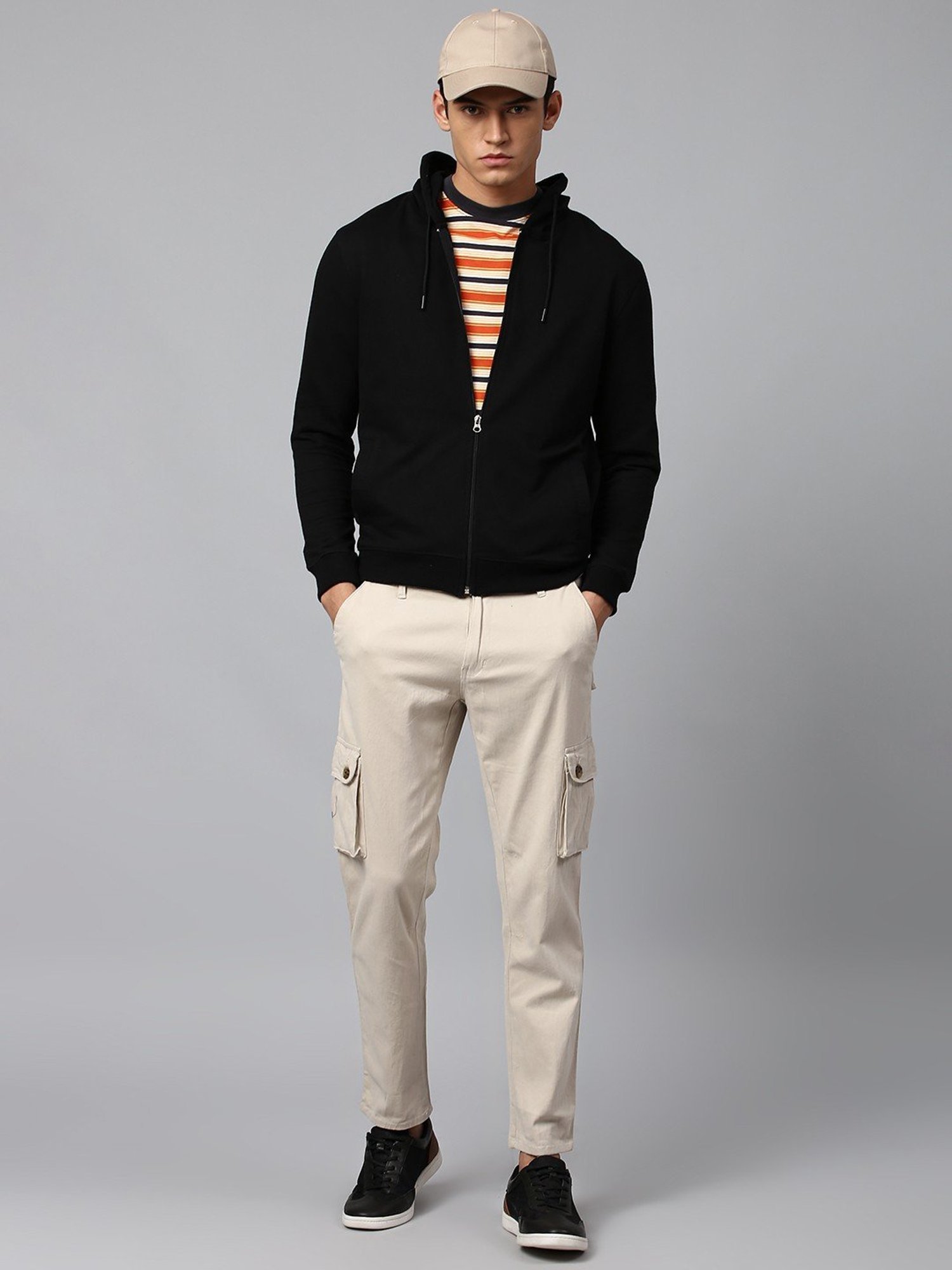 Dennis Lingo Black Regular Fit Hooded Sweatshirt