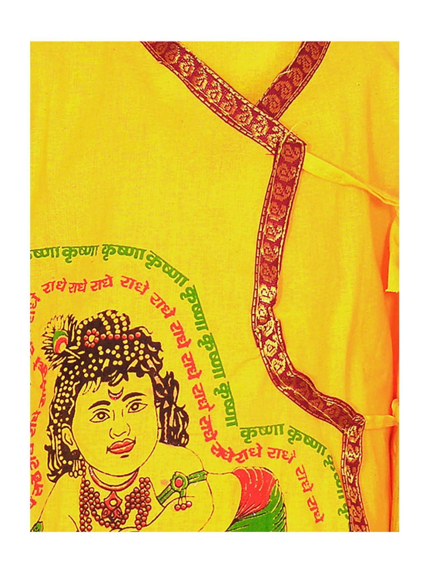 Ahhaaaa Kids Yellow Embroidered Kurta, Dhoti with Flute