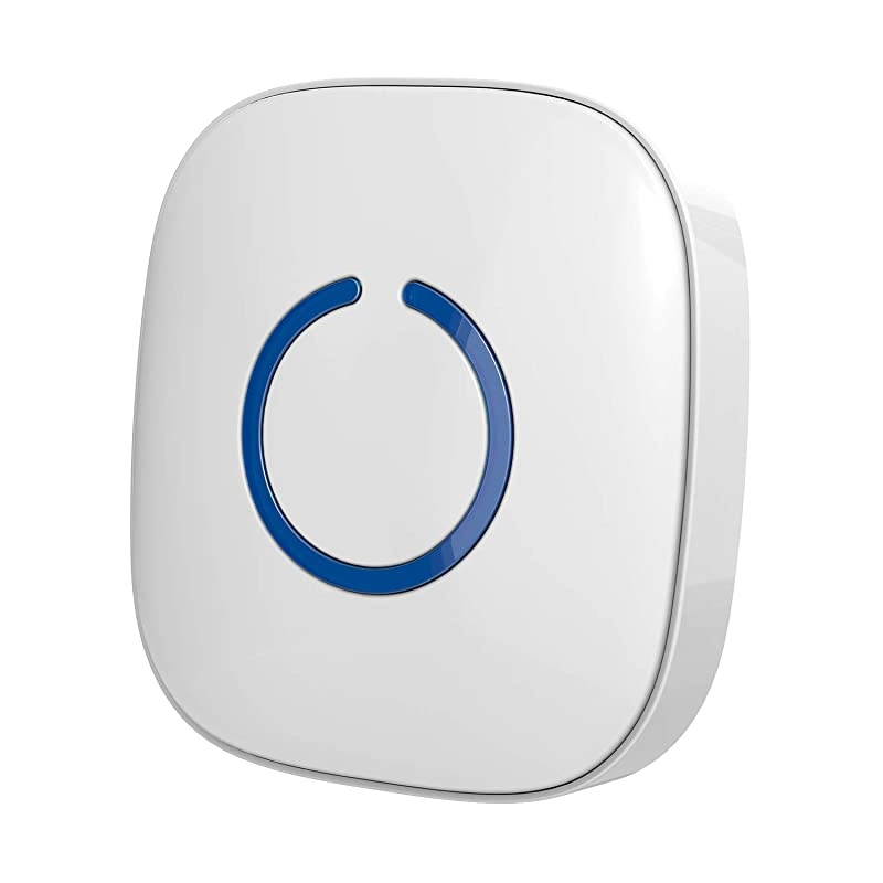 Extra Add-On Plugin Receiver for the Expandable Wireless Multi-Unit Long Range Doorbell Chime Alert System, Model LR, Scratch Resistant Matte Black